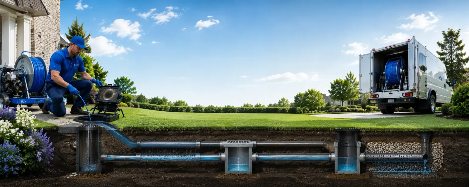 Outdoor drain cleaning information for Troy, ME